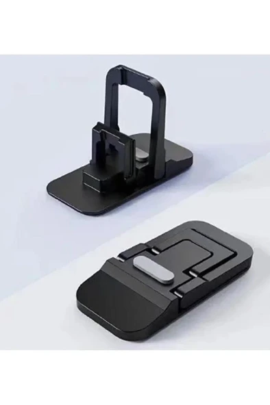 Siyah Mini Laptop Standı 2 Kademe Yükseklik Ayarlı Tablet Macbook Telefon Tutucu Yükseltici Ayak ürün görseli 1