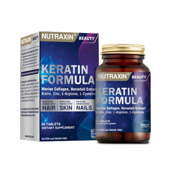 Nutraxin Keratin Formula Tablet 60 Tabletlik Ambalaj ürün görseli 1