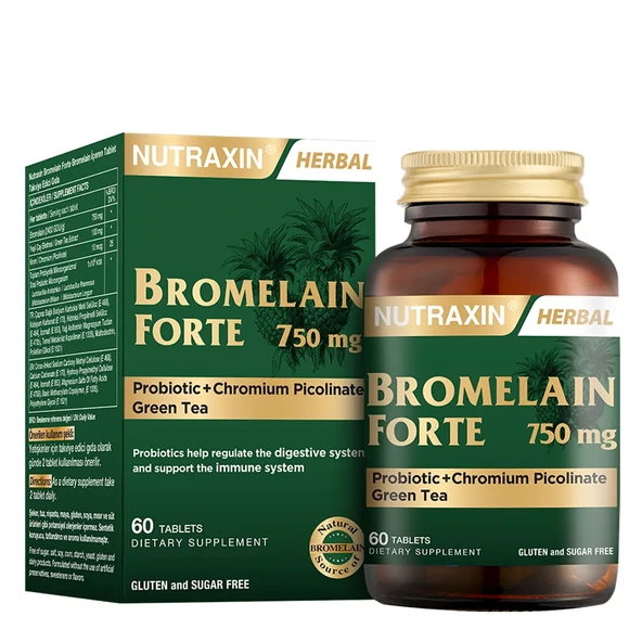 Nutraxin Bromelain Forte 60 Tablet ürün görseli 1