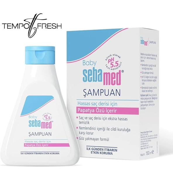 Sebamed Baby pH 5.5 Göz Yakmayan Formül Nemlendirici Etkili Bebek Şampuanı 150 ml. ürün görseli 1