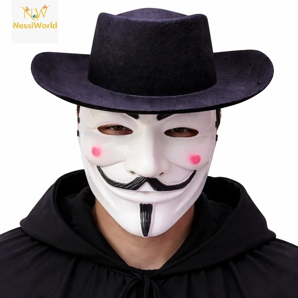 Maske ve Şapka Seti – Anonim Stil Parti Maskesi ürün görseli 1