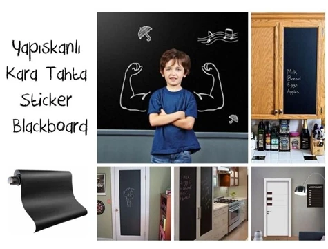 Yapışkanlı Kara Tahta-Yazı Tahtası Sticker ürün görseli 1