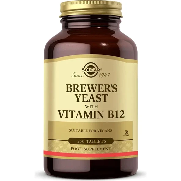 Solgar Brewer's Yeast With Vitamin B12 250 Tablet ürün görseli 1