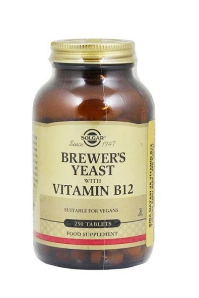 Solgar Brewer’s Yeast With Vitamin B12 250 Tablet ürün görseli 1