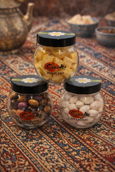 Çiçek Şekerleme Badem Çikolata Karışık Akide Şekeri 100gr ürün görseli 1