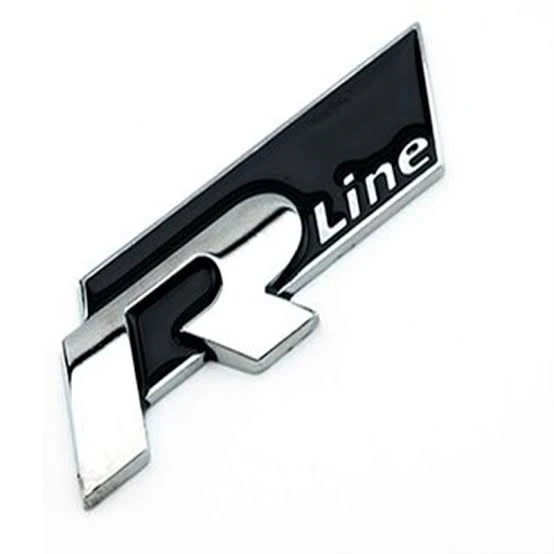 Oto panjur Logosu R-line civatalı panjur arması-siyah ürün görseli 1