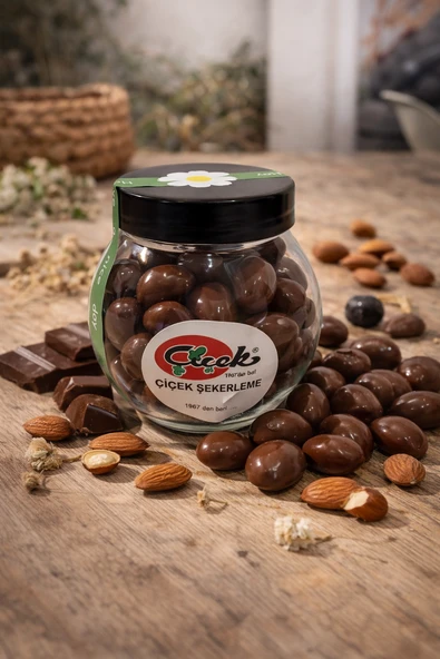 Çiçek Şekerleme Sütlü Çikolatalı Badem Draje -100 Gr ürün görseli 1