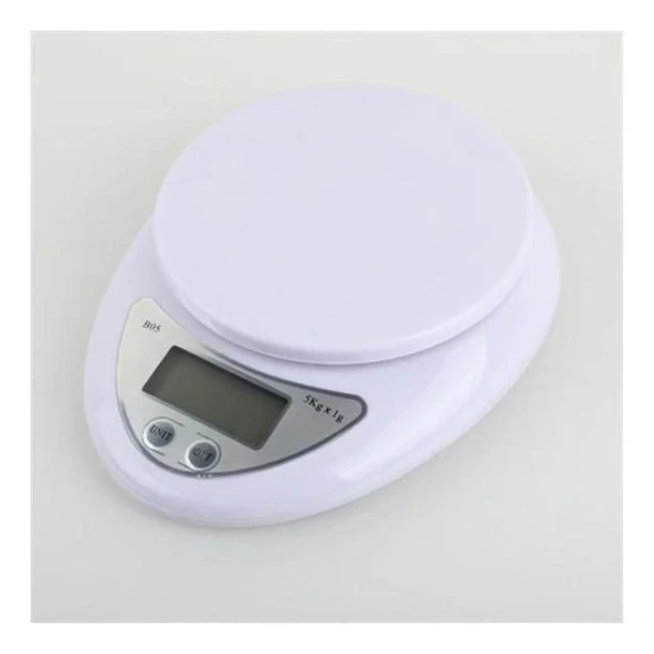Hazneli Lcd Ekran Hassas Ölçüm Sensörlü 5 Kg Kapasite Dijital Mutfak Terazisi Tartısı ürün görseli 1