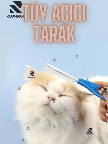 Kedi ve Köpek Tüy Açıcı Tarak Tüy Toplama ve Düğüm Açma Tarağı ürün görseli 1