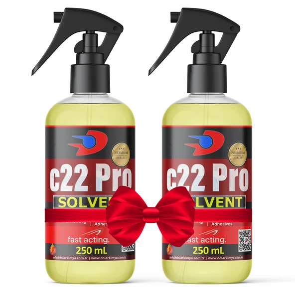 c22 Pro - Protez Saç Bant Sökücüsü Temizleyicisi - 2 x 250 mL (c22 Alkol Bazlı) ürün görseli 1