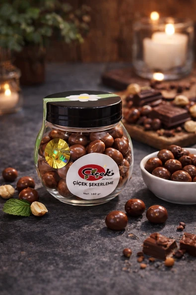 Çiçek Şekerleme Sütlü Çikolatalı Fındık Draje -100 Gr ürün görseli 1