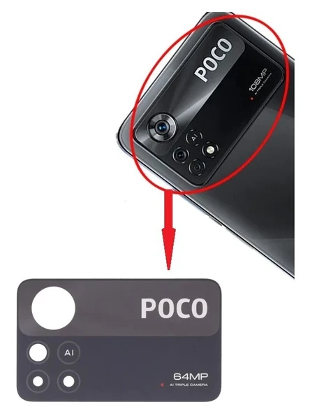 Xiaomi Poco X4 Pro 5g Uyumlu Kamera Lensi Camı 2201116PG ürün görseli 1