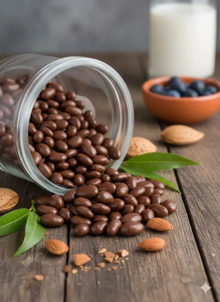 Çiçek Şekerleme Sütlü Çikolatalı Badem Draje -1kg ürün görseli 1