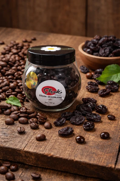 Çiçek Şekerleme Bitter Çikolatalı Üzümlü Draje 100 Gr ürün görseli 1