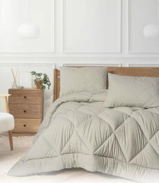 Cotton Box Softwash Çift Kişilik Yorgan Seti Taş 160x200 Lastikli Çarşaf ürün görseli 1