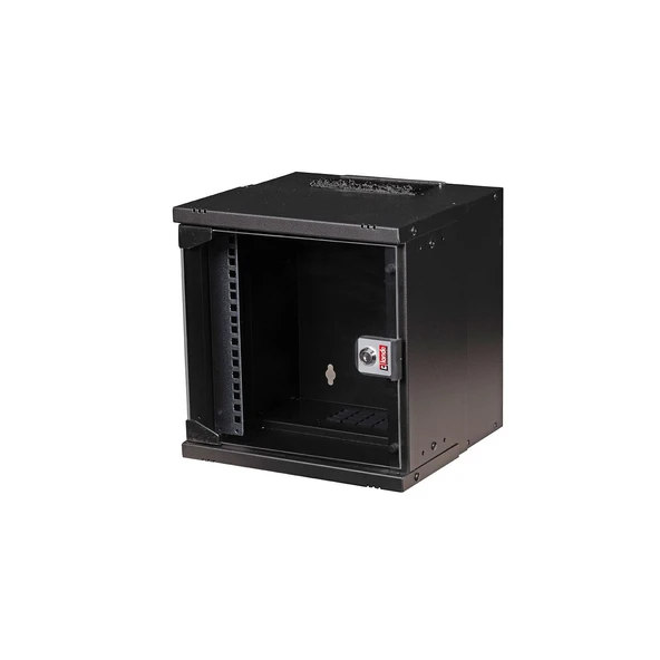 Lande Pandora Soho 6U 300x300 10” Duvar Tipi Rack Kabinet (Siyah) Cam Kapaklı ürün görseli 1