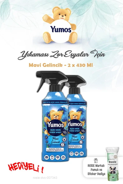 Yumoş 2'li Mavi Gelincik Yıkanması Zor Eşyalar Sprey 430 ml ve ROSIE ürün görseli 1