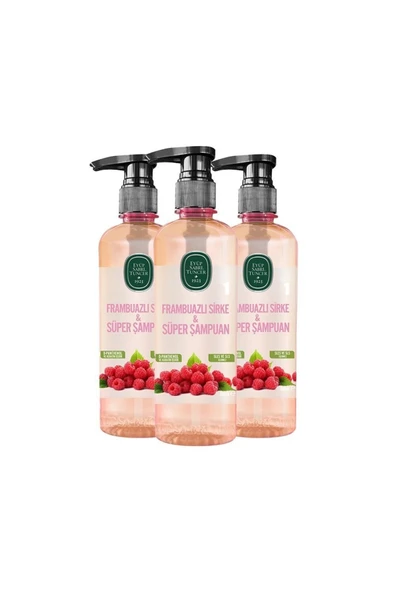 Eyüp Sabri Tuncer Frambuazlı Sirke & Süper Şampuan 3 x 500 ML ürün görseli 1