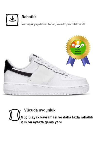 Beyaz Siyah Trend Süper Rahat 4 Mevsim Unisex Günlük Yürüyüş Spor Ayakkabı Sneaker ürün görseli 1