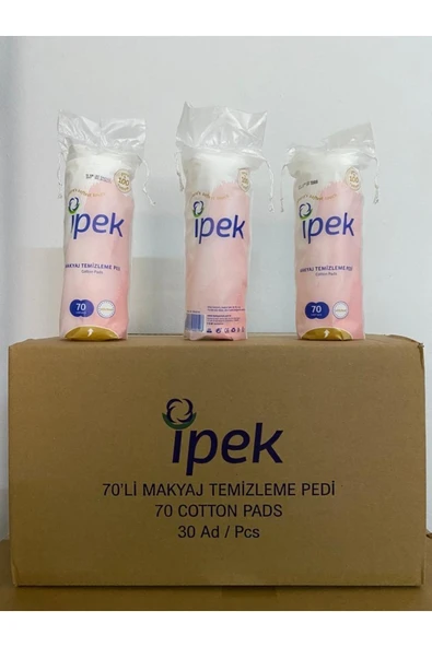 İpek Makyaj Temizleme Pamuğu 70'li 30 Paket ürün görseli 1