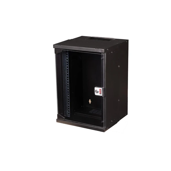 Lande Pandora Soho 9U 300x300 10” Duvar Tipi Rack Kabinet (Siyah) Cam Kapaklı ürün görseli 1
