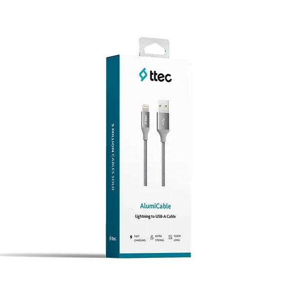 Ttec 2Dk16Ug Alumicable Iph. Şarj Kablosu Uzay Grisi ürün görseli 1