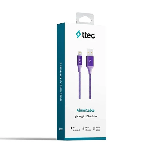 Ttec 2Dk16Mr Alumicable Iph. Şarj Kablosu Mor - Resim 6