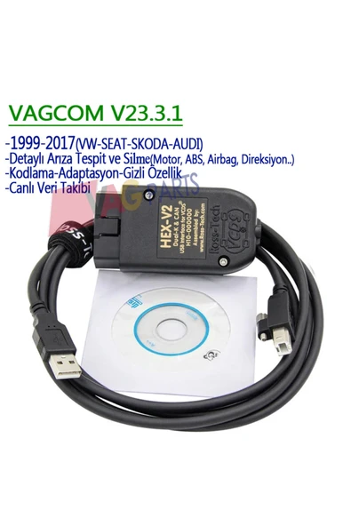 vagcom Vcds Arıza Tespit Kodlama Adaptasyon Uyumlu  - Vag-com Güncel Verisyon v23.3.1 ürün görseli 1
