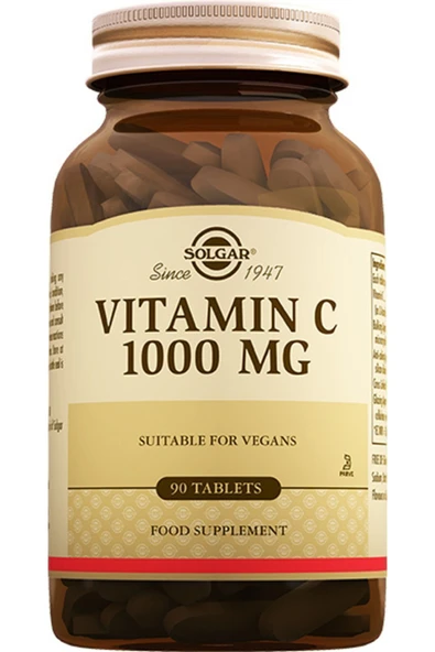 Solgar Vitamin C 1000 mg 90 Tablet Vegan ürün görseli 1