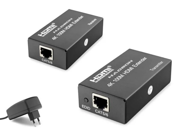 Hadron Hdx1367  100M Hdmi Extender 4K DC 5V adaptör Siyah ürün görseli 1