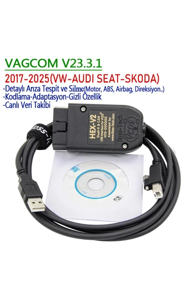 Vagcom Vcds 2017-25 Arıza Tespit Kodlama Gizli Özellik Adaptasyon - Hex V2 ürün görseli 1