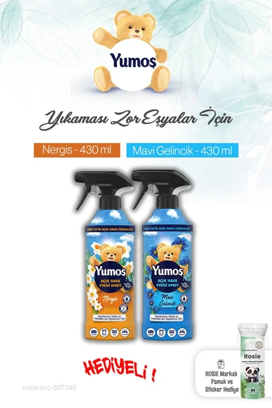 Yumoş Nergis,Mavi Gelincik Açık Hava Etkisi 2 Adet Sprey, 430 Ml ve Rosie ürün görseli 1