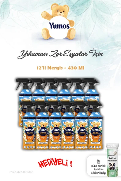 Yumoş 12'li Nergis Açık Hava Etkisi Sprey 430 ml ve Rosie ürün görseli 1