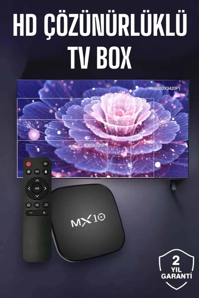 TV Box Android Uyumlu 4 Çekirdekli WİFİ Bağlantılı 4K P205365S619 ürün görseli 1