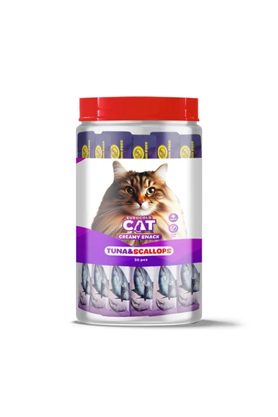 Eurocat EuroGold Cat Sıvı Kedi Ödülü Ton - Deniz Tarağı 30x15Gr ürün görseli 1
