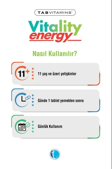 Tabvitamins Vitality Energy 30 Tablet 3 Adet - Resim 3