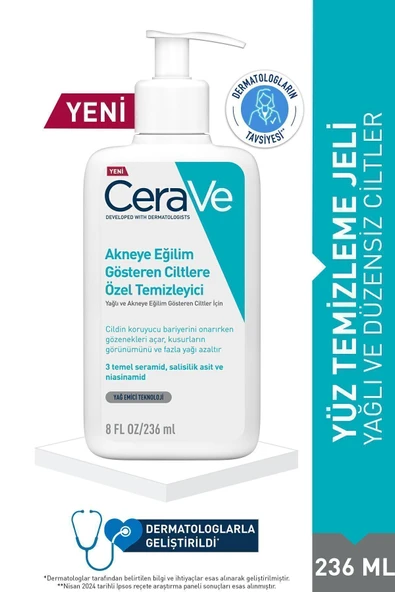 Cerave Akneye Eğilimli Ciltler İçin Özel Temizleyici 236 ml ürün görseli 1