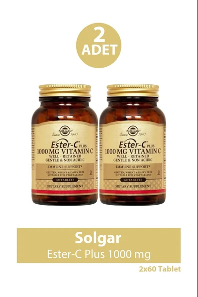Solgar Ester C Plus 1000 mg 60 Tablet 2 Adet ürün görseli 1