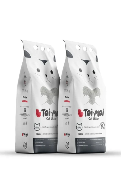 Toi Moi TOİ MOİ AKTİF KARBONLU KEDİ KUMU 2*10 KG ürün görseli 1