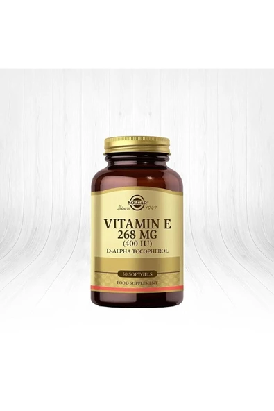 Solgar Vitamin E 400 IU 50 Softgel ürün görseli 1