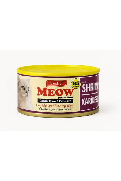 Freshy Meow Karidesli Parçacıklı Kedi Konserve (85g) ürün görseli 1