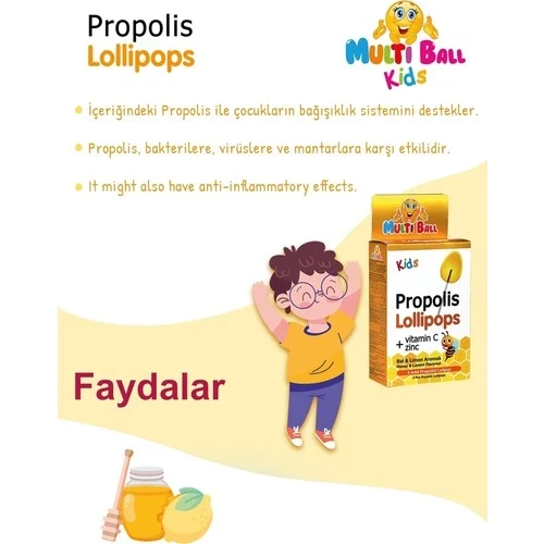 Multi Ball Kids Propolis Lollipop - Resim 3