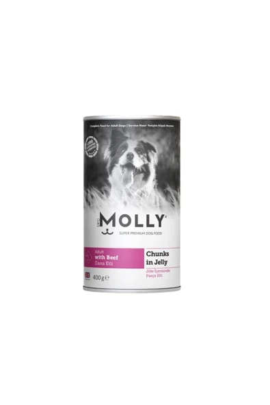 Molly Biftekli Jöleli Yetişkin Köpek Konservesi 400 Gr ürün görseli 1