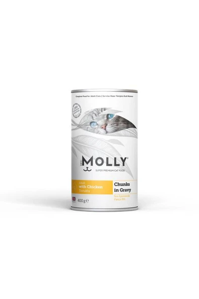 Molly Konserve Yetişkin Kedi Soslu Tavuklu 400 Gr ürün görseli 1