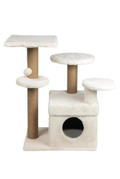 Fauna Pet Supplies Cm Kedi Oyun Evi Ve Tırmalama Platformu Beyaz (87cm) ürün görseli 1