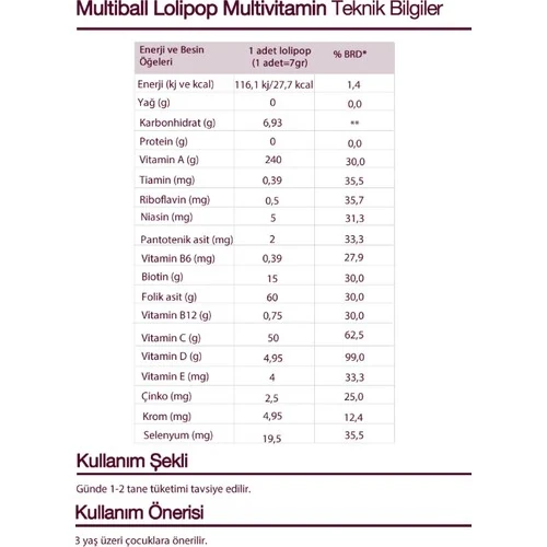 Multi Ball Lolipop Multivitamin - Resim 2