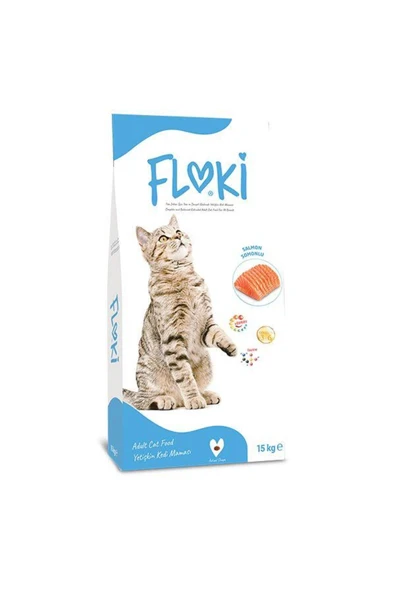 Floki Somonlu Yetişkin Kedi Maması 15 kg ürün görseli 1