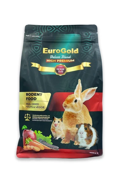 EuroGold Deluxe Tavşan, Hamster, Ginepig Kemirgen Yemi 1000gr ürün görseli 1