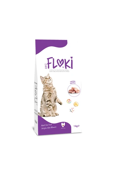 Floki Yetişkin Kedi Maması Tavuklu 1 Kg ürün görseli 1