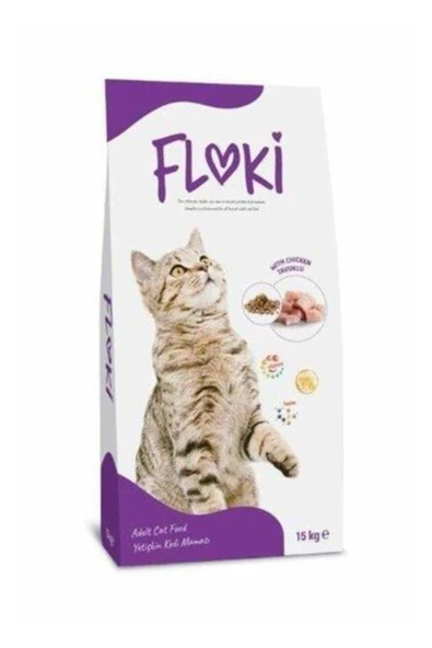 Floki Kedi Yetişkin Kedi Maması Tavuklu 15KG ürün görseli 1